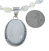 Native American Sterling Silver Mother of Pearl Bead Necklace Pendant JX129832
